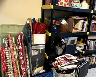 Wrapping paper, lots of Christmas Stuff