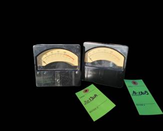RCA BROADCAST style Weston VU meter pair
