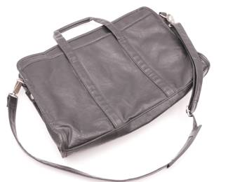 Black Leather Briefcase/Messenger Bag 