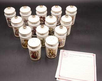 Danbury Mint 1987 The Hummel Spice Jar Collection (Total of 14) 