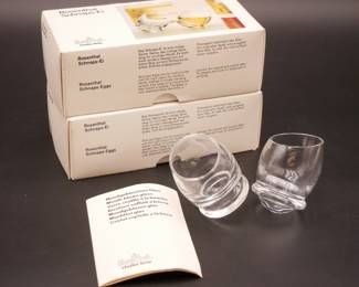 Two Pairs of Vintage Rosenthal Glass Schnaps-Eggs 