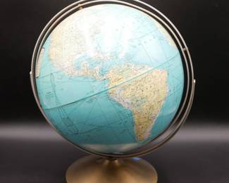 Vintage Rand McNally 12” World Globe 