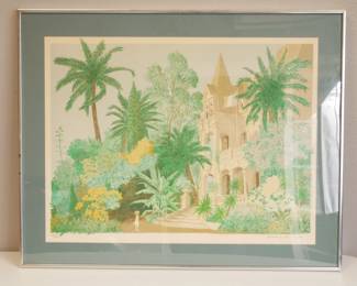 Lush Garden Framed Signed Lithograph by Denis Paul Noyer Ltd. Ed. 