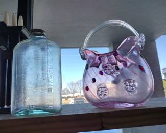 Art glass purse and more.