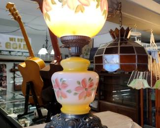 Vintage Hurricane Lamp.