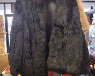 Rabbit fur coat medium