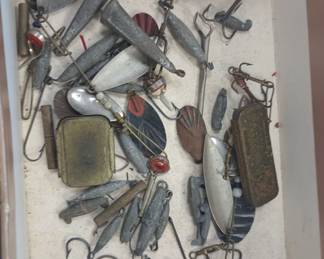 Vintage fishing hooks and more
