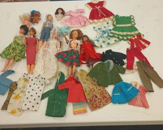 Vintage dolls and clothing
