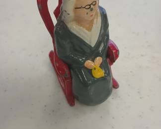 Vintage Granny on rocker Salt and pepper Shaker