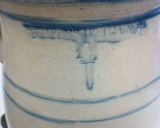 Whites Utica number four stonewear crock