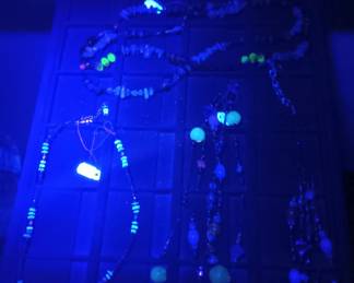 Vintage costume jewelry with uranium beads
