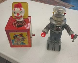 Vintage toys robot jack-in-the-box
