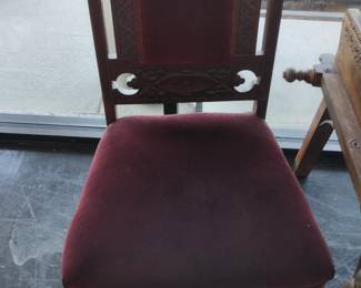 Vintage velvet chair
