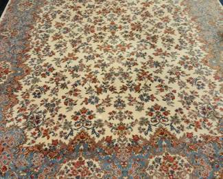 Large Karastan rug 8.8 X12. ivory Kurman pattern.