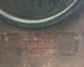 Vintage Ingram Cabinet clock number 7.
