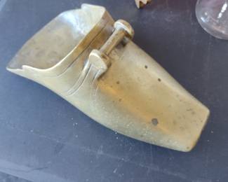 Brass boot. holder for horse.