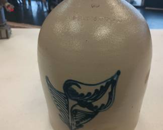 White Utica Stoneware jug