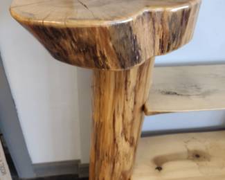 Custom log. plant stand