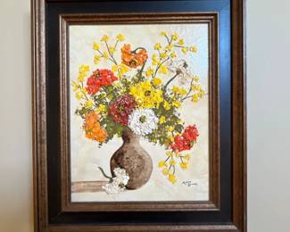 Ann Pine egg shell lacquer oil painting