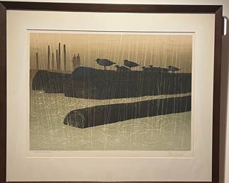 Elton Bennett (1911-1974) "Rain on the River"