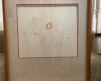 Henri De Toulouse Lautrec (1864-1901) "Femme Au Plateau"