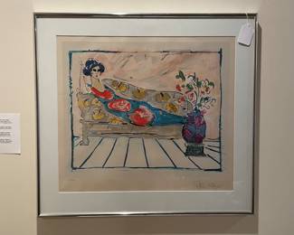 Peter Max "Reclining Lady in Blue"