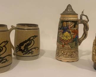 Cedar Swamp Stoneware Tankards German Beer Steins