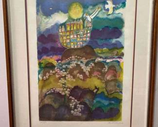RUTH ZARFATI NOAHS ARK ORIGINAL LITHOGRAPH 