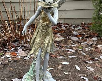 Concrete Angel Bird Bath