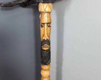 Hand Carved Folk Art Walking Stick