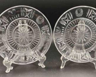Waterford Millennium Toast Accent Plate Pair