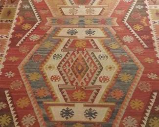 Handwoven Turkish Kilim Area Rug