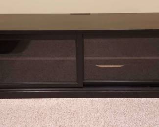 Contemporary Glass Front Media Cabinet