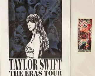 Taylor Swift Eras Tour 2023 Cincinnati Concert Poster  Signed, Numbered Dollar Bill Pop Art