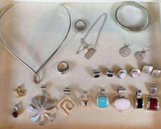 Sterling Earrings, Slides, And More