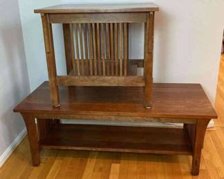 STICKLEY MISSION STYLE COFFEE AND END TABLES 