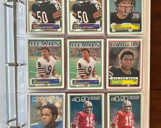 1983 Topps Football Cards. Over 500 cards including Marcus Allen and Mike Singletary rookies