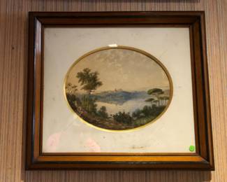 Pair of framed Italian watercolors 