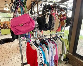 New and like New Ladies clothing and sandals
Ladies Handbags too 