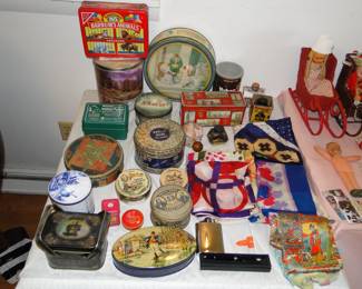 Vintage Tins, Scarves and smalls