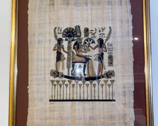Egyptian papyrus framed art