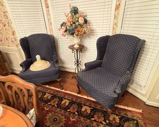Pair of Wing Back Chairs