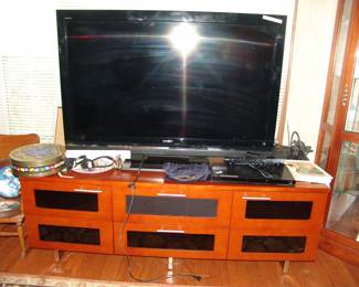 Smart large screen TV and TV cabinet