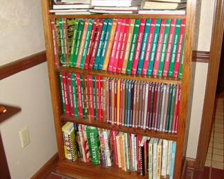 Bookcase full of cook books