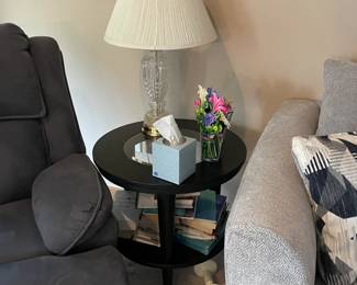 . . . end table with crystal lamp