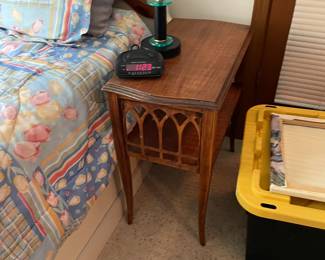 . . . an end table used as night stand