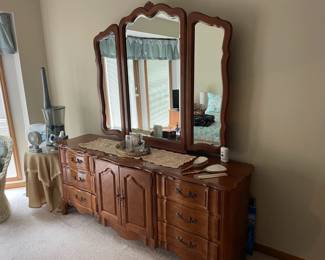 . . . French Provincial mirrored dresser