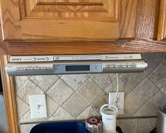 . . . under-the-counter radio CD player