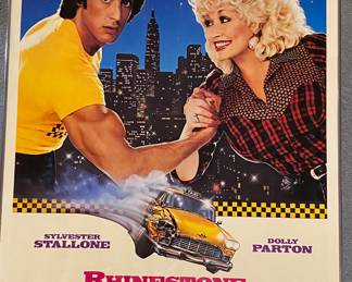 Vintage Rhinestone framed movie poster