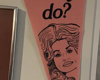 Pink felt WWDD pennant 